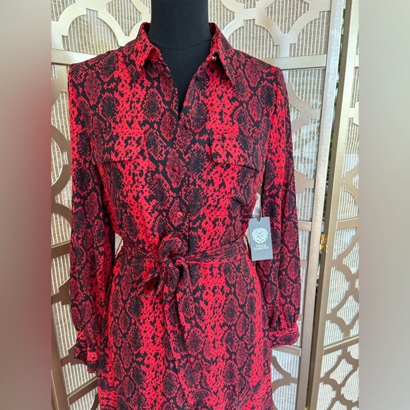 NWT | Vince Camuto Maxi dress | Red and Black snakeskin pattern | 6 - Picture 6 of 9